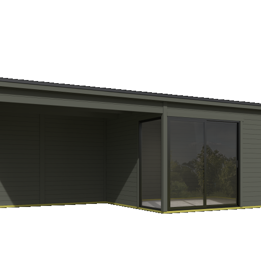 Tuinhuis Olivia met overkapping 745x295 cm Greengrey noordeuropees vuren