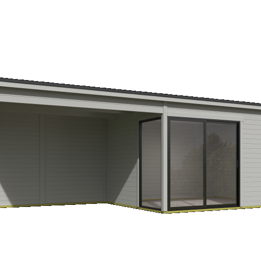 Tuinhuis Olivia met overkapping 745x295 cm Platinumgrey noordeuropees vuren