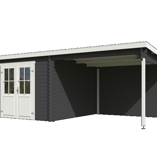 Tuinhuis Orlando 581x292 cm Carbongrey-Wit noordeuropees vuren