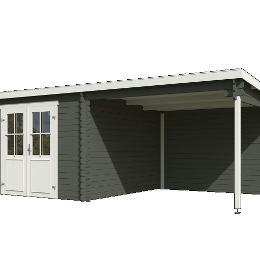 Tuinhuis Orlando 581x292 cm Greengrey-Wit noordeuropees vuren