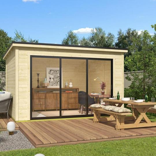 Tuinhuis Pernilla 385x295 cm onbehandeld noordeuropees vuren