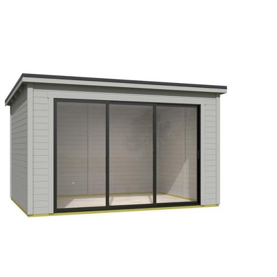 Tuinhuis Pernilla 385x295 cm Platinumgrey noordeuropees vuren