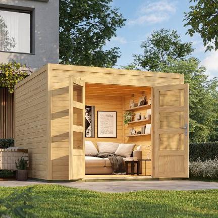 Tuinhuis Quby 300x300 cm onbehandeld Noord-Europees vuren