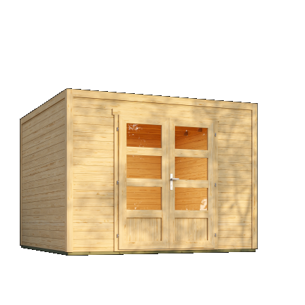 Tuinhuis Quby 300x300 cm onbehandeld Noord-Europees vuren