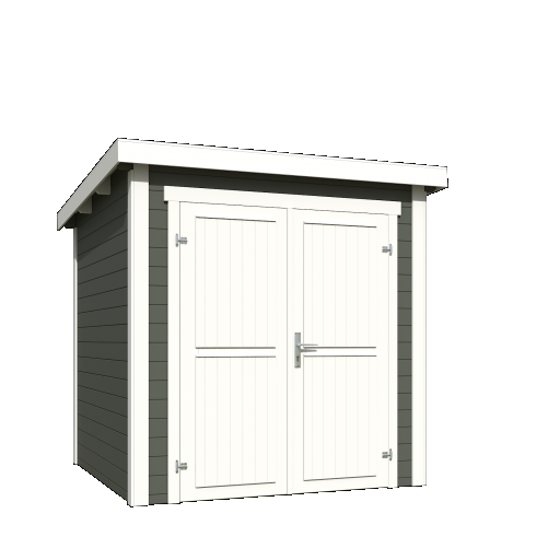 Tuinhuis Sara 200x200 cm in de kleurstelling Greengrey-wit