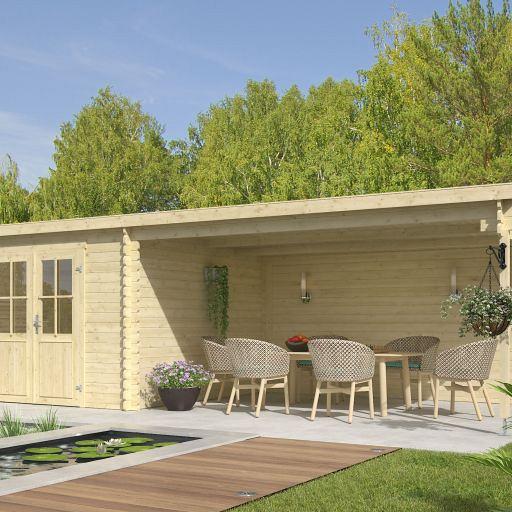 Tuinhuis St. Louis 681x292 cm onbehandeld Noord-Europees vuren