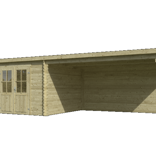 Tuinhuis St. Louis 681x292 cm in de kleur Olijfgroen geïmpregneerd