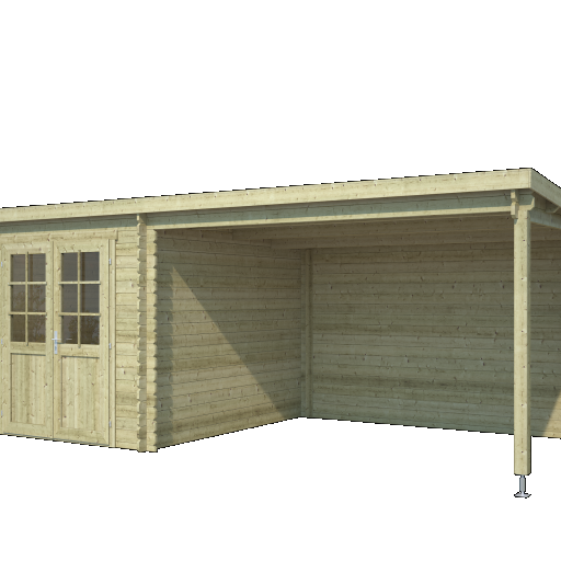 Tuinhuis Sunniva 570x275 cm in de kleur Olijfgroen geïmpregneerd