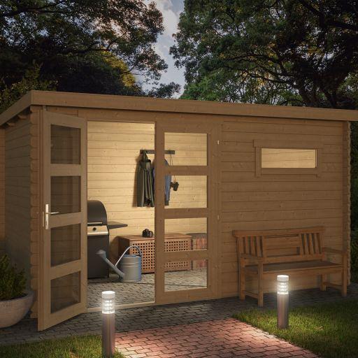 Tuinhuis Timian 380x230 cm onbehandeld Noord-Europees vuren