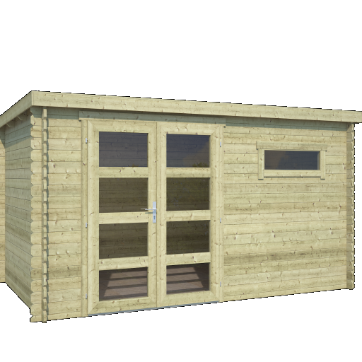 Tuinhuis Timian 380x230 cm in de kleur Olijfgroen geïmpregneerd