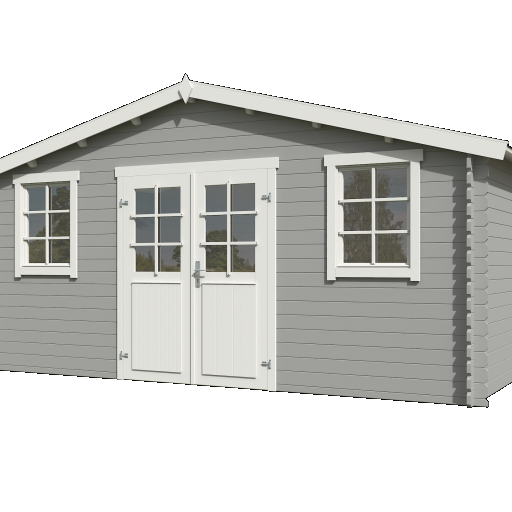 Tuinhuis Udo 480x300 cm in de kleurstelling Platinumgrey-Wit