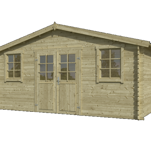 Tuinhuis Udo 480x300 cm in de kleur Olijfgroen geïmpregneerd