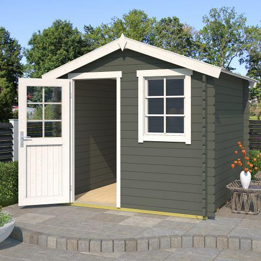 Tuinhuis Wels 2 230x230 cm in de kleurstelling Greengrey-wit