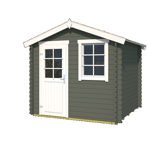 Tuinhuis Wels 2 230x230 cm in de kleurstelling Greengrey-wit