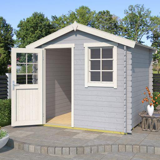 Tuinhuis Wels 2 230x230 cm in de kleurstelling Platinumgrey-wit