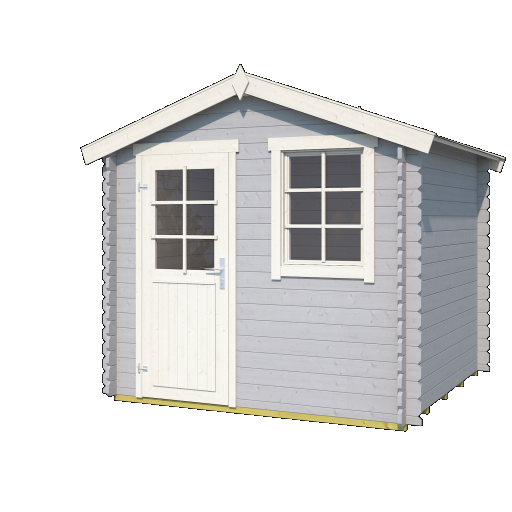 Tuinhuis Wels 2 230x230 cm in de kleurstelling Platinumgrey-wit