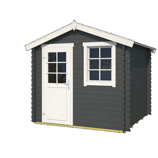 Tuinhuis Wels 2 230x230 cm in de kleurstelling Carbongrey-wit