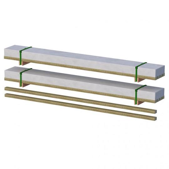 Vloerpakket Tuinhuis 2 x 3 m² met 2 extra balken