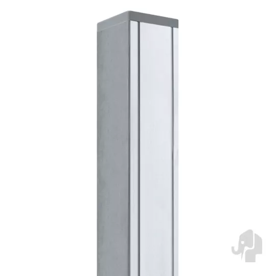 Elephant geassembleerde poortpaal aluminium met kap 8,8x8,8x302 cm