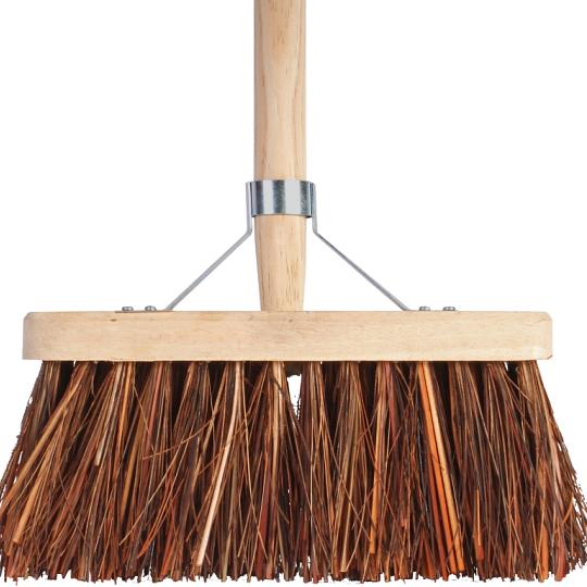 Talen Tools – Bezem – Natuurvezel – 30 cm – Houten steel – 140 cm