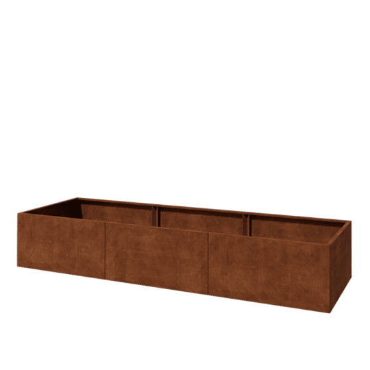 Cortenstaal plantenbak XXL - Rechthoek - 360 x 100 x 60 cm - Zonder bodemplaat