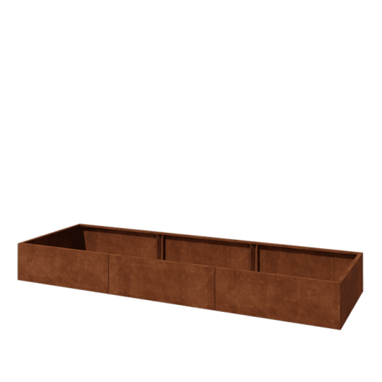 Cortenstaal plantenbak XXL - Rechthoek - 360 x 100 x 40 cm - Zonder bodemplaat