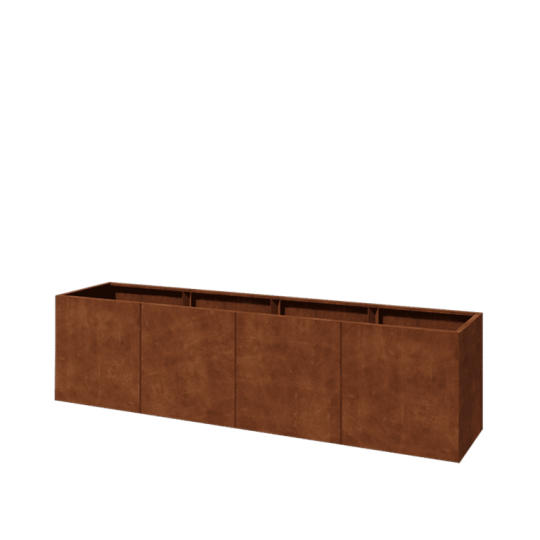 Cortenstaal plantenbak XXL - Rechthoek - 320 x 60 x 80 cm - Zonder bodemplaat