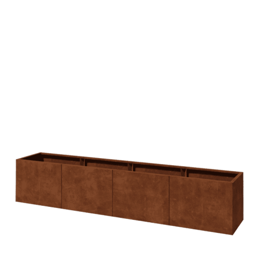 Cortenstaal plantenbak XXL - Rechthoek - 320 x 50 x 60 cm - Zonder bodemplaat