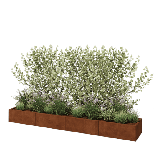 Cortenstaal plantenbak XXL - Rechthoek - 320 x 50 x 30 cm - Zonder bodemplaat