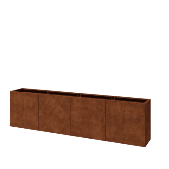 Cortenstaal plantenbak XXL - Rechthoek - 320 x 40 x 80 cm - Zonder bodemplaat