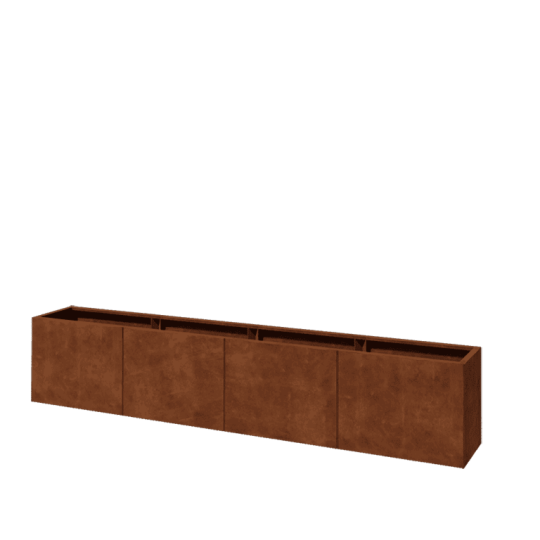 Cortenstaal plantenbak XXL - Rechthoek - 320 x 40 x 60 cm - Zonder bodemplaat