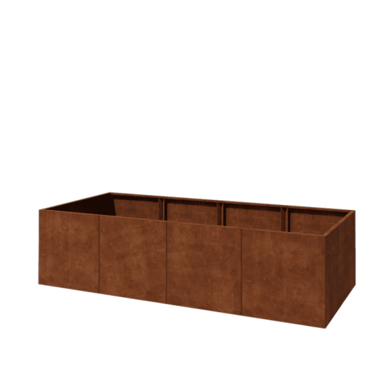 Cortenstaal plantenbak XXL - Rechthoek - 320 x 120 x 80 cm - Zonder bodemplaat