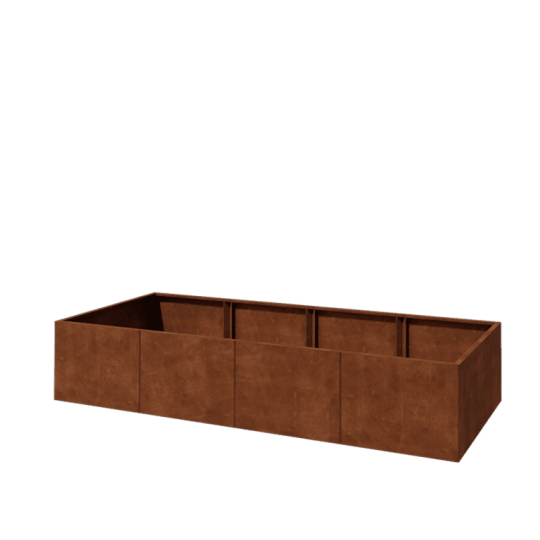 Cortenstaal plantenbak XXL - Rechthoek - 320 x 120 x 60 cm - Zonder bodemplaat
