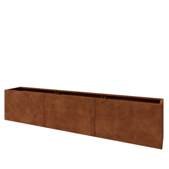 Cortenstaal plantenbak XXL - Rechthoek - 300 x 40 x 60 cm - Zonder bodemplaat