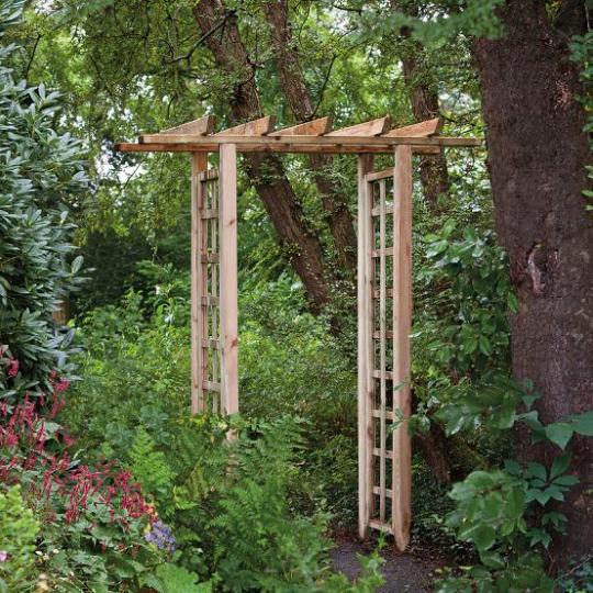 Pergolaset Recht Grenen Groen Geïmpregneerd B100 x D45 x H214 cm