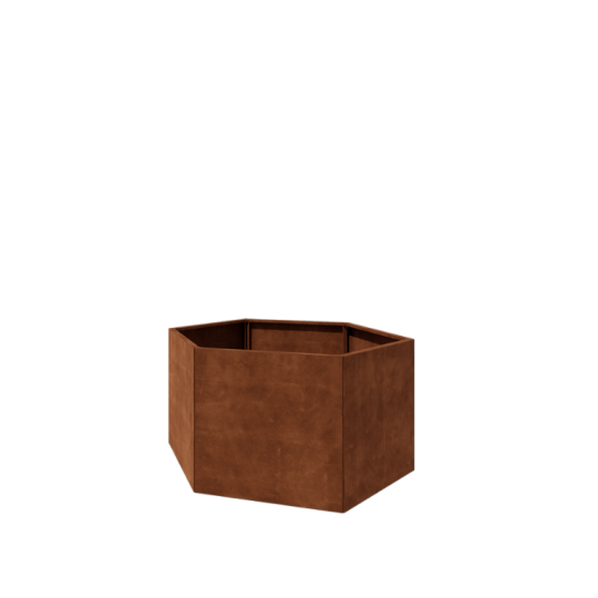 Cortenstaal plantenbak - Zeshoek - 159,3 x 138,6 x 80 cm - Zonder bodemplaat