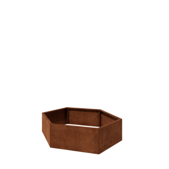 Cortenstaal plantenbak - Zeshoek - 159,3 x 138,6 x 40 cm - Zonder bodemplaat