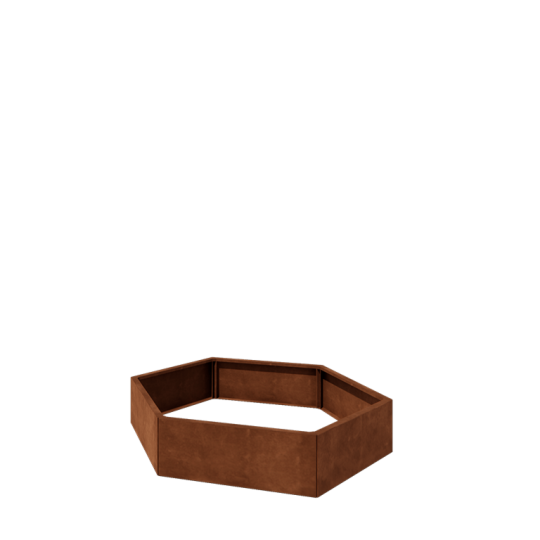 Cortenstaal plantenbak - Zeshoek - 159,3 x 138,6 x 30 cm - Zonder bodemplaat
