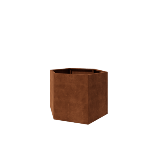 Cortenstaal plantenbak - Zeshoek - 119,3 x 103,9 x 80 cm - Zonder bodemplaat