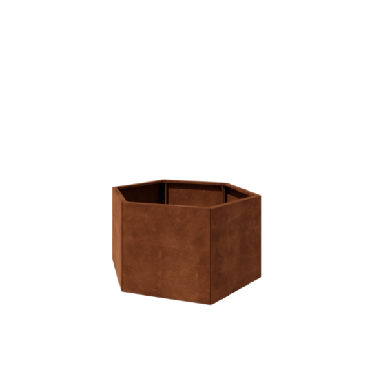 Cortenstaal plantenbak - Zeshoek - 119,3 x 103,9 x 60 cm - Zonder bodemplaat