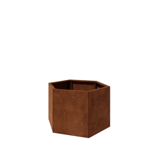 Cortenstaal plantenbak - Zeshoek - 99,3 x 86,6 x 60 cm - Zonder bodemplaat