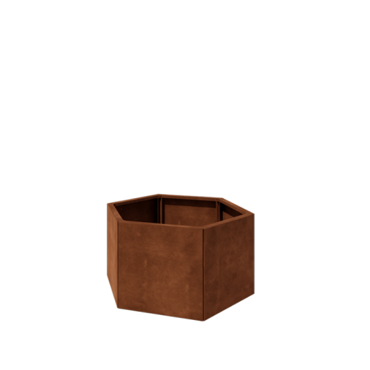 Cortenstaal plantenbak - Zeshoek - 99,3 x 86,6 x 50 cm - Zonder bodemplaat