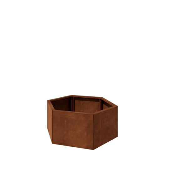Cortenstaal plantenbak - Zeshoek - 99,3 x 86,6 x 40 cm - Zonder bodemplaat