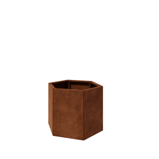 Cortenstaal plantenbak - Zeshoek - 79,3 x 69,3 x 60 cm - Zonder bodemplaat