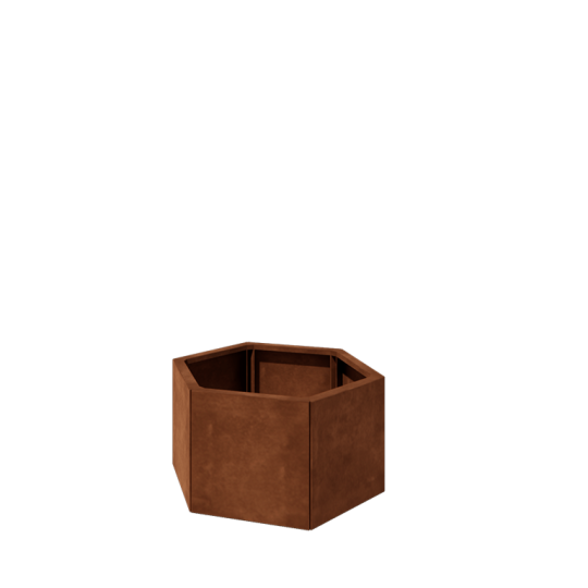 Cortenstaal plantenbak - Zeshoek - 79,3 x 69,3 x 40 cm - Zonder bodemplaat
