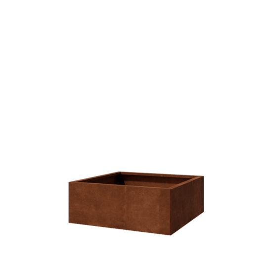 Cortenstaal plantenbak - Vierkant - 80 x 80 x 30 cm - Zonder bodemplaat