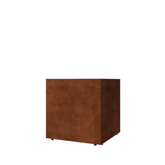 Cortenstaal plantenbak - Vierkant - 70 x 70 x 70 cm - Met bodemplaat - Met poten