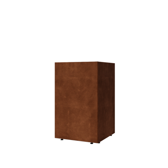 Cortenstaal plantenbak - Vierkant - 50 x 50 x 80 cm - Met bodemplaat - Met poten