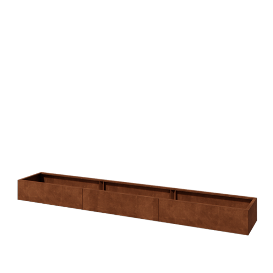 Cortenstaal plantenbak XXL - Rechthoek - 360 x 50 x 30 cm - Zonder bodemplaat