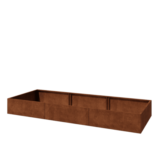 Cortenstaal plantenbak XXL - Rechthoek - 360 x 120 x 40 cm - Zonder bodemplaat